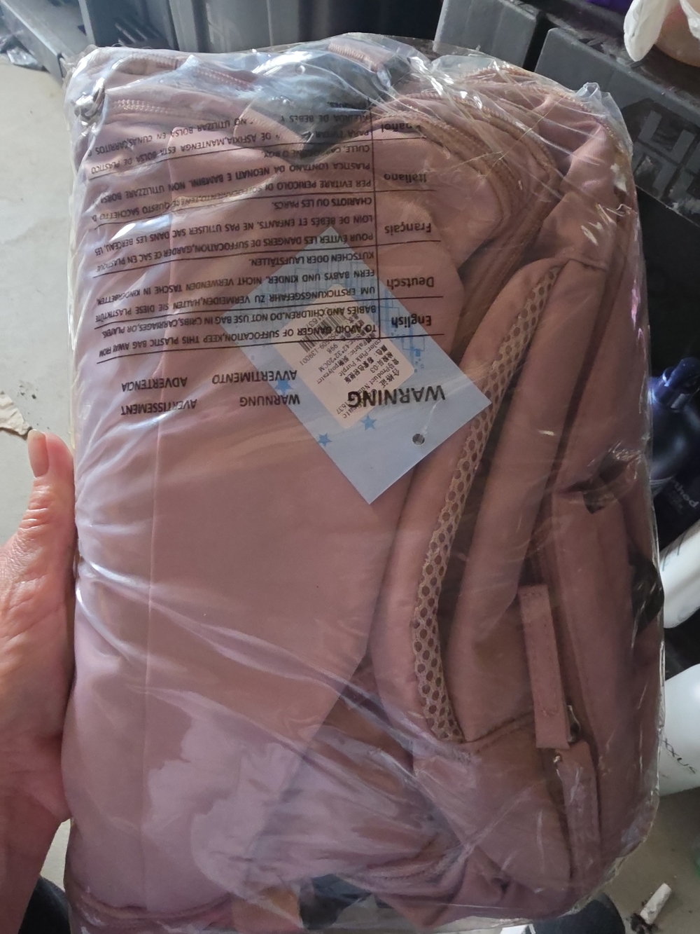 Women's Travel Backpack - Dusty Pink - Picture 7 of 7